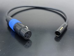 Jolgoo 1 Feet Mini XLR Male to XLR Female Adapter Cable 3-Pin for BMPCC 4k/6k