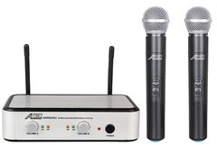 Audio2000’S S6035 UHF Dual Handheld Wireless Microphone System Musicians, DJ-NEW