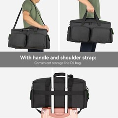 Saviour DJ Cable File Bag, Detachable Padded Bottom and Dividers, Travel Gig
