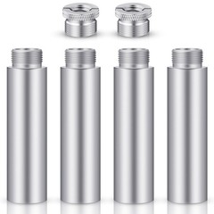 4 Pcs Mic Stand Extension Tube 5/8 Inch Microphone Extension Pipe Aluminum Alloy