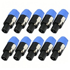 10pcs 4 Pole Speakon Male Plug Pro Audio Cable 4 Conductor Connector Adapter End