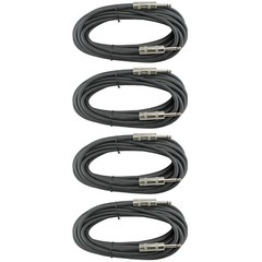 4 pack lot 25′ ft foot pro audio 16 ga PA DJ speaker cables cords 100 foot ft