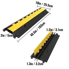 VEVOR 4PCS Dual-Channel Cable Protector Cover 66000LB Capacity Heavy-Duty