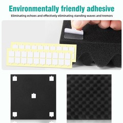 24 Pack Sound Absorbing Foam Panels 12″x12″ High Density Fire Resistant Acoustic