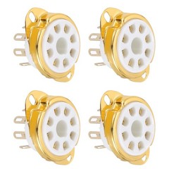 4 Pcs 8pin Tube Socket Ceramic Vacuum Tube Protect Tube Pin Socket for DIY White