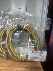 4 GLS Audio Instument Cable Yellow Brown Tweed 1/4″ to 1/4″ Straight Plug in NEW