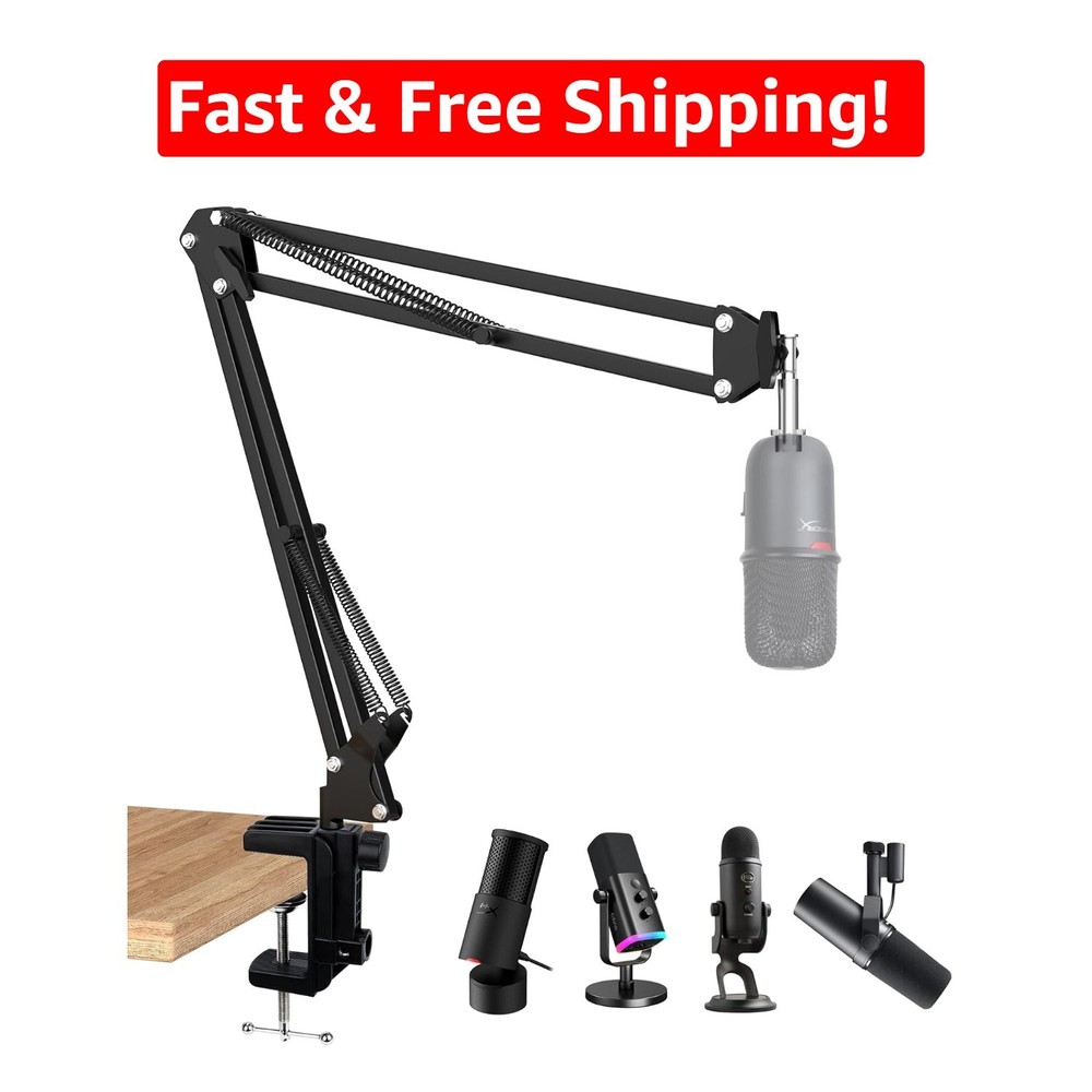 Versatile Adjustable Mic Boom Arm for Perfect Sound – HyperX SoloCast Compatible