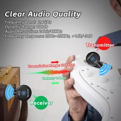 2.4GHz Wireless Guitar Transmitter Receiver For Guitar Bass Electric Instruments