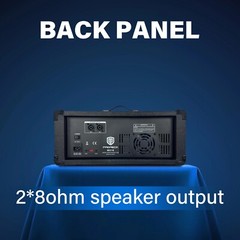 proreck PA Speaker System, 6-Channel Powered Mixer, 2*12“ Passive Speaker 2000W