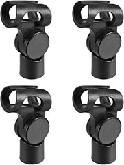 uxcell 4Pcs Universal Microphone Mic Clip Holder for 17mm Stand Black