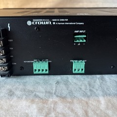 Crown 180A Single Channel Audio Power Amplifier with Rackmount. Tested Working ￼