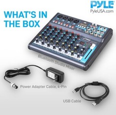 Pyle PMXU83BT Bluetooth Pro Audio DJ Sound Mixer 8 Channels