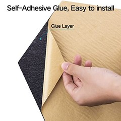 12 Pack Self-adhesive Acoustic Panels 12″ X 10″ X Y-Cut Hexagon 12 Pack Black