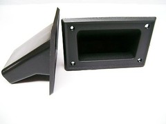 (2) Two Black Plastic Pocket Handles – for DJ speaker box, cabinet…