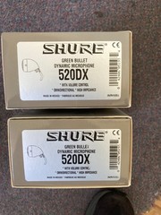 Shure 520DX – Green Bullet Dynamic Microphone – New in Box (1 mic, sold as each)