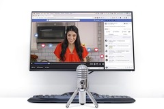 Samson Meteor Mic USB Condenser Podcasting Podcast Einheitsgröße, Chrome