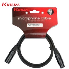 Kirlin 3FT XLR Male/Female 20AWG Microphone Audio Cable Black XLRM-XLRF
