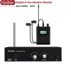 ANLEON S2D 640-676MHz Digital In-Ear Wireless Monitor RF Transmitter Receiver #s