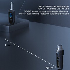 UHF Wireless Microphone Converter XLR Transmitter Receiver Microphone System NEW