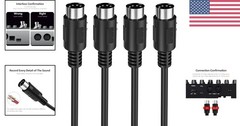 High-Performance 1ft MIDI Cable Pack – 5-Pin Male Connectors for Music Gear
