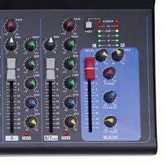 110V 7-Channel Bluetooth Portable Audio Mixer USB DJ Sound Mixing Console Board
