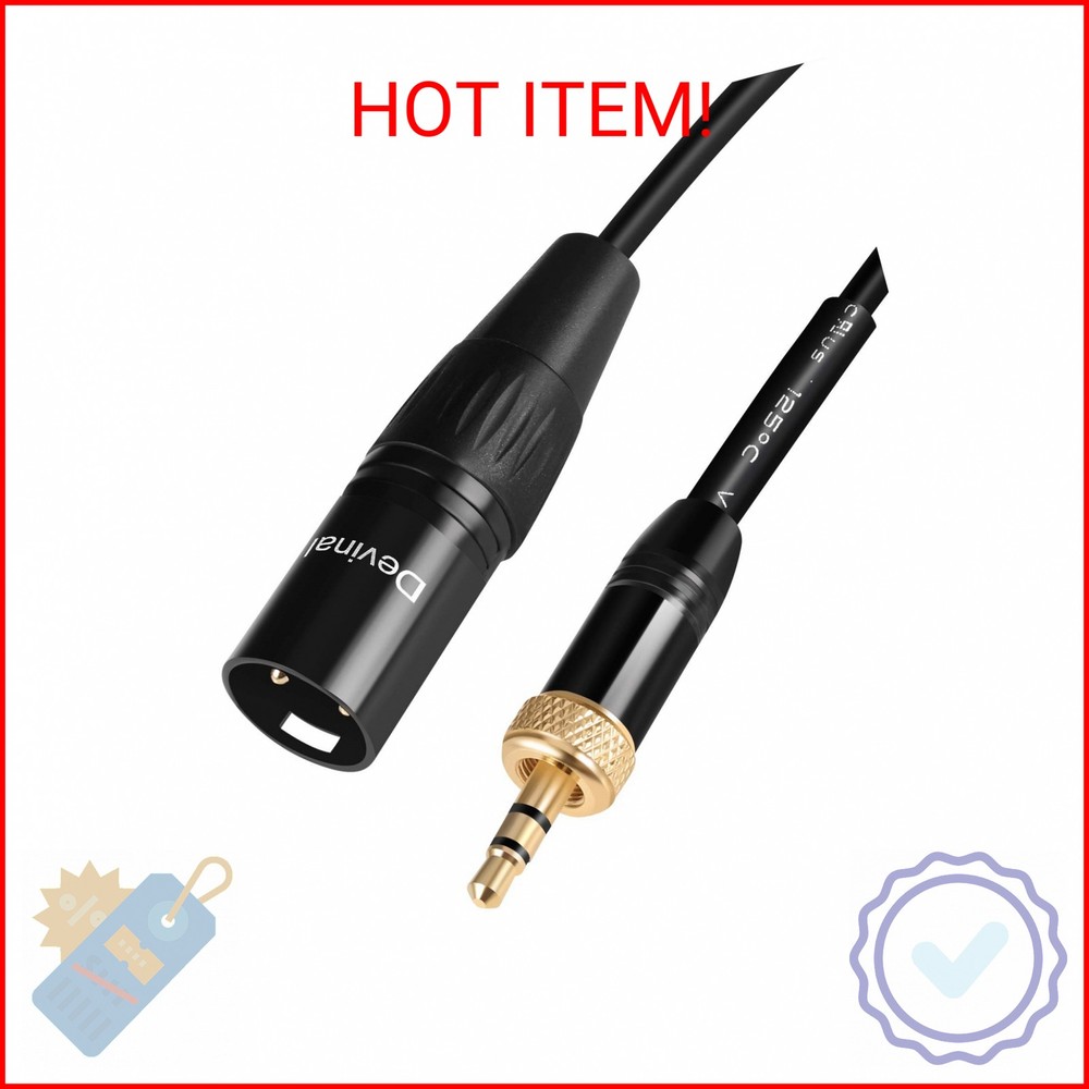 Devinal Replacement Locking 1/8 to XLR Male Output Cable Compatible with EK100 R