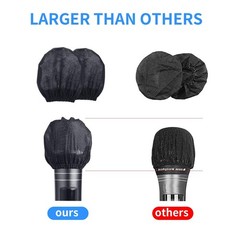 Microphone Cover 200pcs (100 pairs) Microphone Covers Disposable Individually…