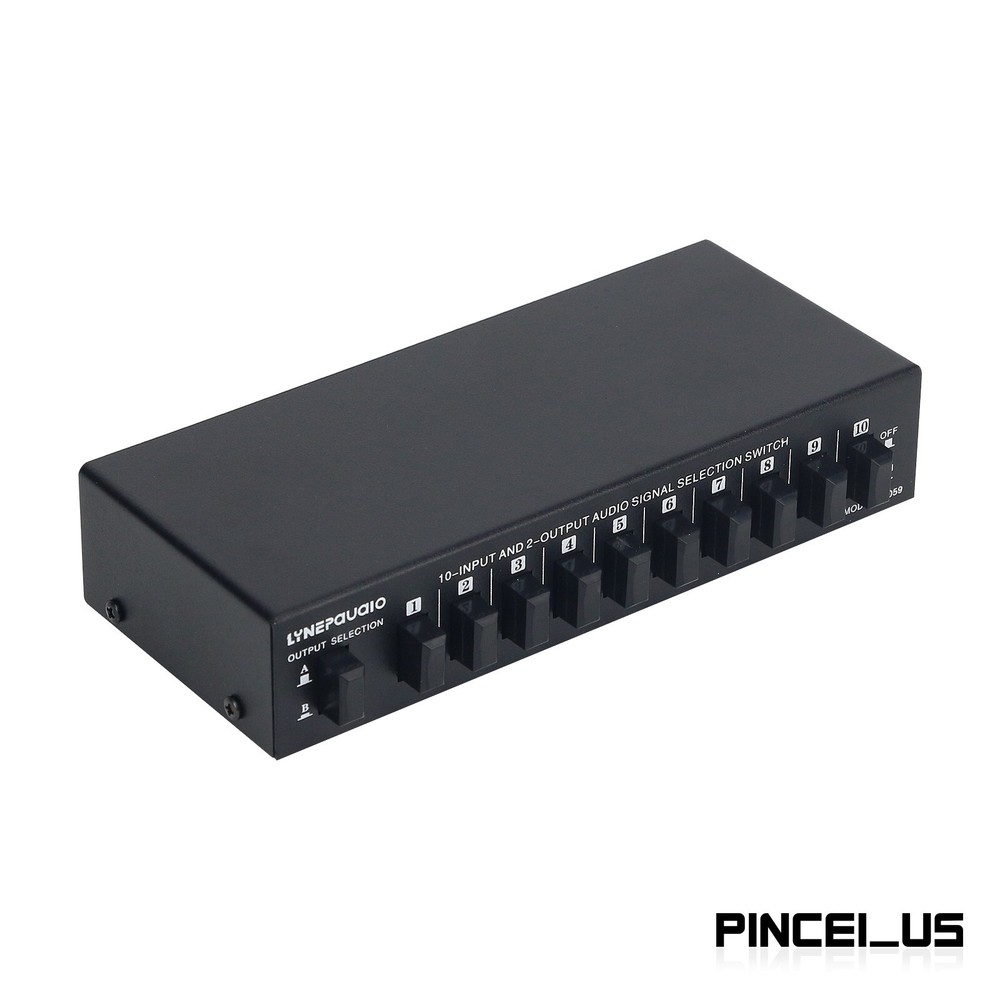 B059 Audio Switcher RCA Audio Selector Lossless Bidirectional Switching pe66