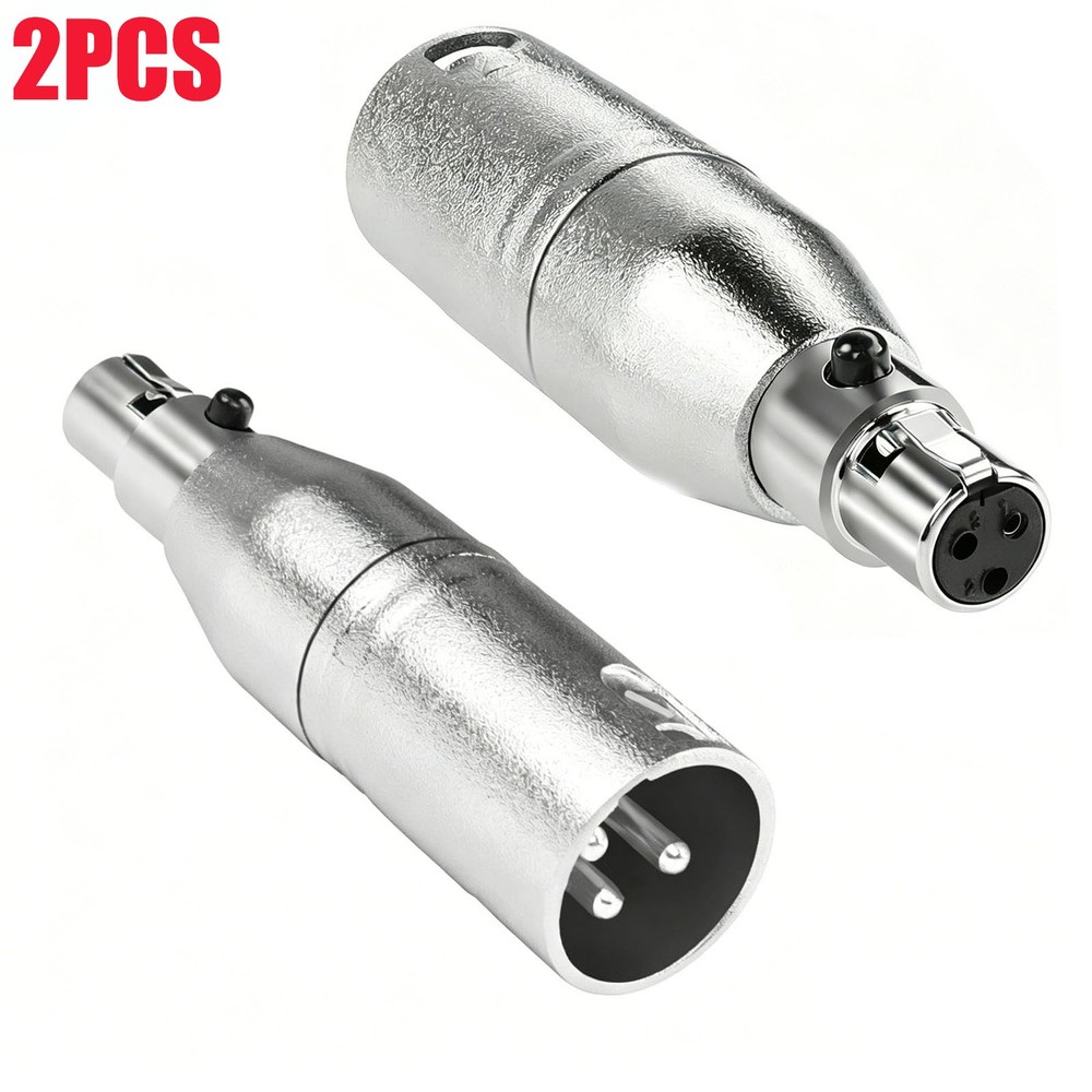 XLR Adapter for Microphone Cable – 3 Pin XLR Male to Mini XLR Female Audio Jack