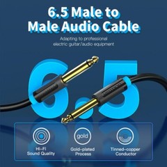 6.35mm 1/4 in Audio Instrument Cable TRS Amp Patch Cord for Bass Electric Guitar