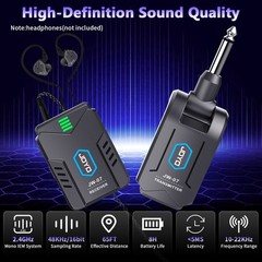 JOYO Wireless in Ear Monitor System 2.4G Auto Pairing Stereo Transmitter Receive