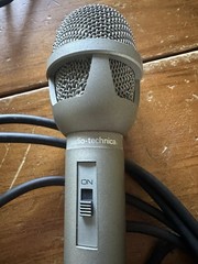 2 Vintage Audio-Technica AT-816 Moving Coil Dynamic Microphone stands Japan