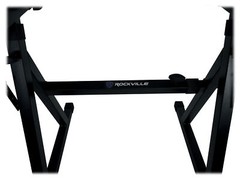 Rockville Z55 Z-Stand Adjustable 2-Tier Keyboard Stand w/Shelf + Travel Bag