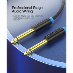 6.35mm 1/4 in Audio Instrument Cable TRS Amp Patch Cord for Bass Electric Guitar