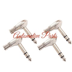 4Pcs 6.35mm 1/4 Inch Stereo TRS Right Angle Guitar Plug Flat Male Connector New