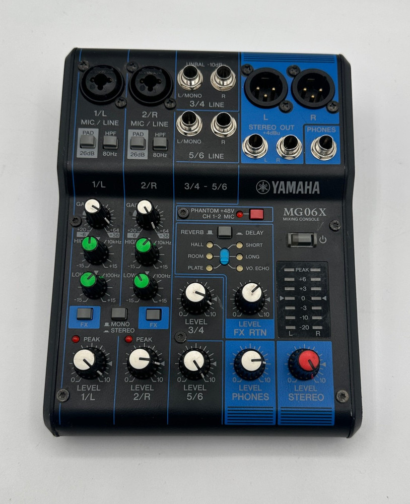 Yamaha MG06X 6-Channel Desktop Mixing Console w/ Phantom Power, FX