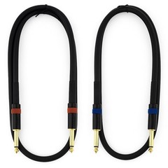 2 PACK 3-25ft 1/4 to 1/4 Pro Audio Sound Speaker Wire SPEAKON DJ Cable 14 gauge
