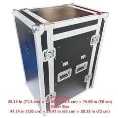 16U Shockproof Mixer DJ Aviation Case-Professional Rack Cabinet for Audio Equip.