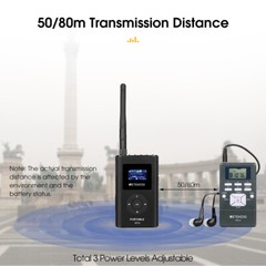 Wireless Tour Guide Audio System Mic Transmitter 10 Receivers for Meeting Church