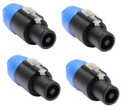 Akevland 4-Pole Speakon to 1/4″ Ts Female Adapter (4 Pcs)