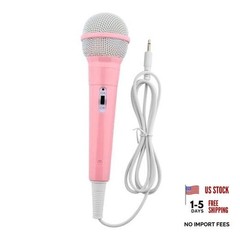 Wired Microphone, Wired Dynamic Microphone 3.5mm Jack Lightweight No Pink
