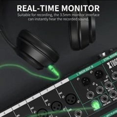 80CT 8 Channel Mixer for PC Recording Sound Controller with 48V Phantom Power