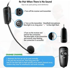 High Sensitivity UHF Wireless Microphone System – Perfect for Karaoke & More