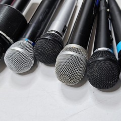 Lot of 10 Assorted Microphones – Untested, Various Models, No Packaging
