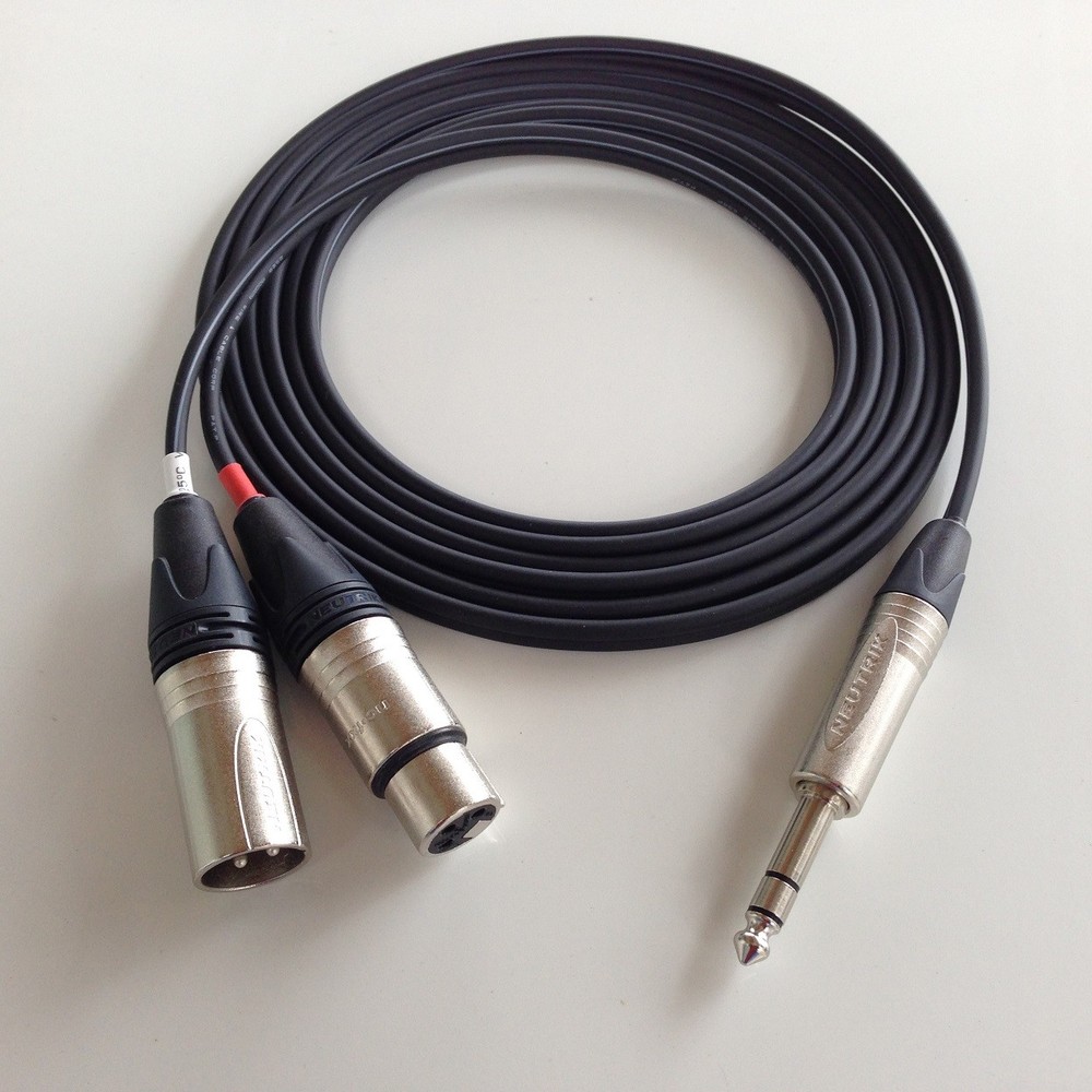 5FT Mogami W2528 Insert, Send-Return, Y Cable with Neutrik TRS/XLR 3 Pin