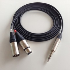 5FT Mogami W2528 Insert, Send-Return, Y Cable with Neutrik TRS/XLR 3 Pin