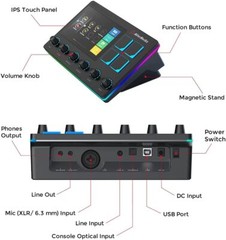 AVerMedia Live Streamer, Control Center,6 Track Audio Mixer with IPS Touch Panel