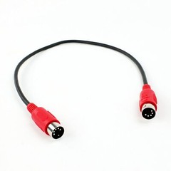 MIDI Patch Cables 2-Pack 18in 5-Pin Male to Male Extension Adapter Cords
