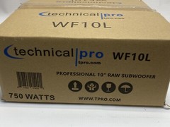 Technical Pro WF10L Professional 10” Raw / Replacement Woofer