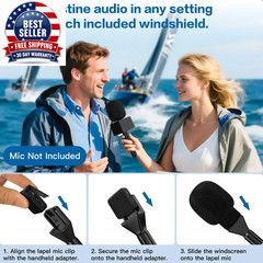 Haomuren Universal Microphone Stand Compatible with Wireless Mini Mics – for Int